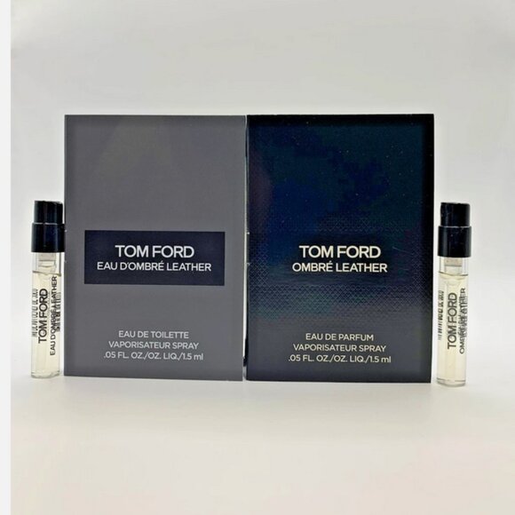 TOM FORD 2PK D'Ombre Leathe EDT & Ombre Leather EDP Sample Spray 1.5ml/0.05oz - Picture 1 of 3